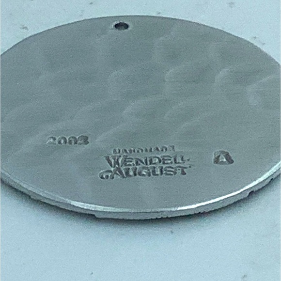 2003 Wendell August Forge Hand Hammered Metal Santa and Sleigh Ornament - Picture 3 of 10